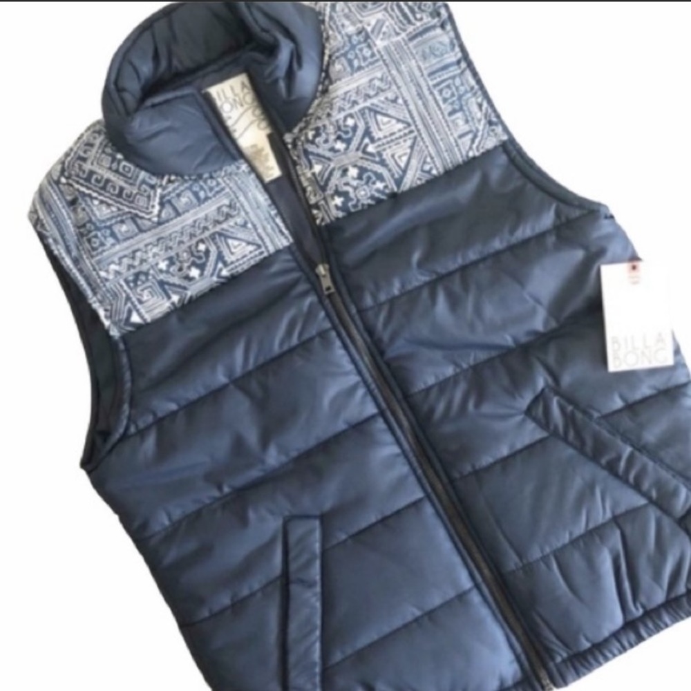 Billabong Jericho quilted vest NWT